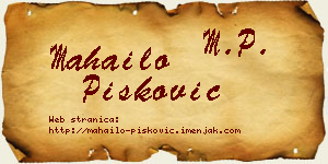 Mahailo Pisković vizit kartica